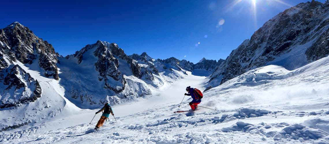 Ski à Chamonix au Mont-Blanc